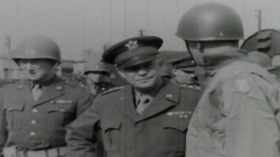 General Dwight Eisenhower in Enniskillen in 1944