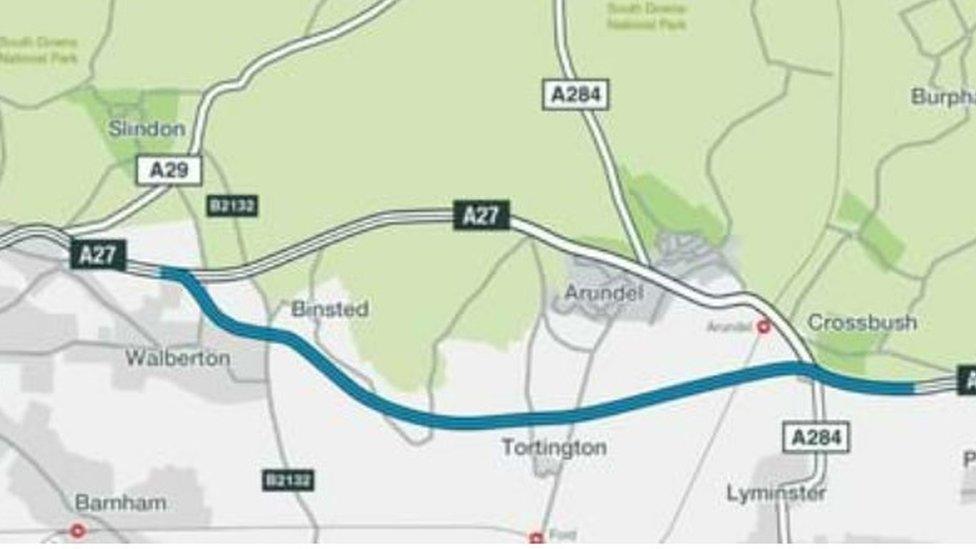 National Highways plan for A27 Arundel bypass