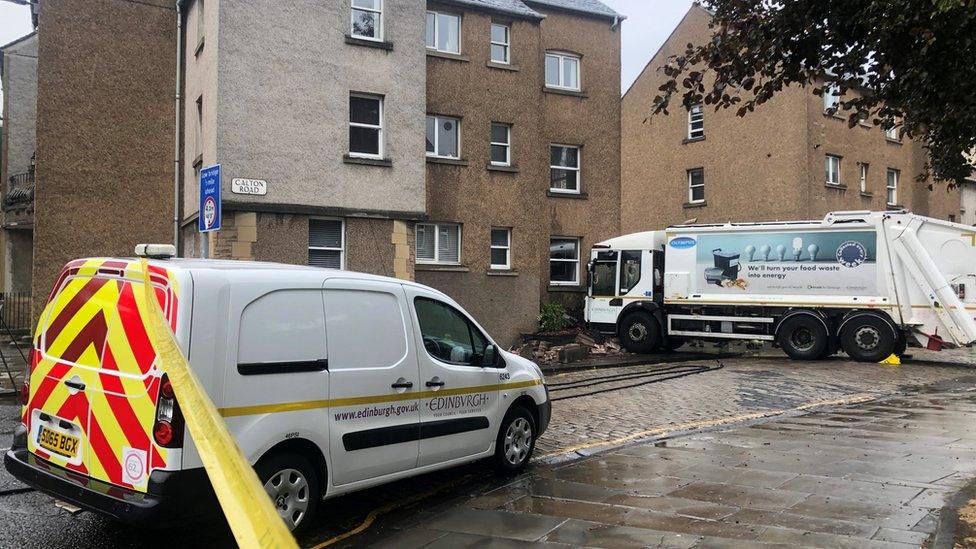 Bin lorry crash