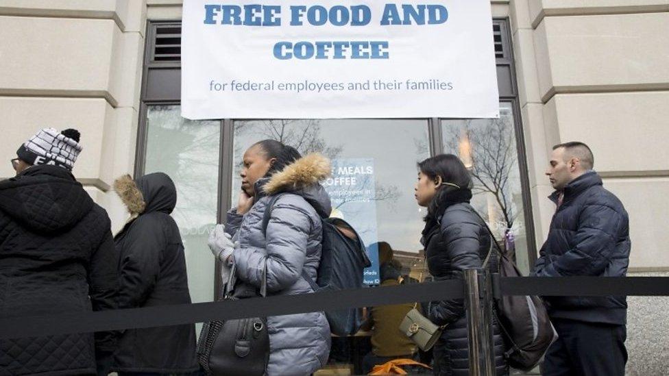 Pop-up kitchens are serving free food to unpaid federal workers as the US government shutdown drags on.