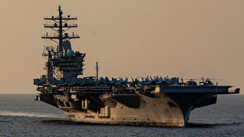 File photo of the USS Eisenhower stationed in the Red Sea