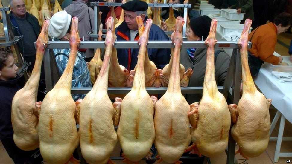 Foie gras contest in Saint-Palais, south-western France