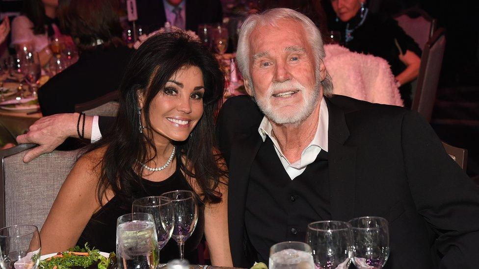 Kenny Rogers with wife Wanda