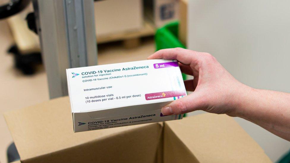 Covid-19 vaccine in box