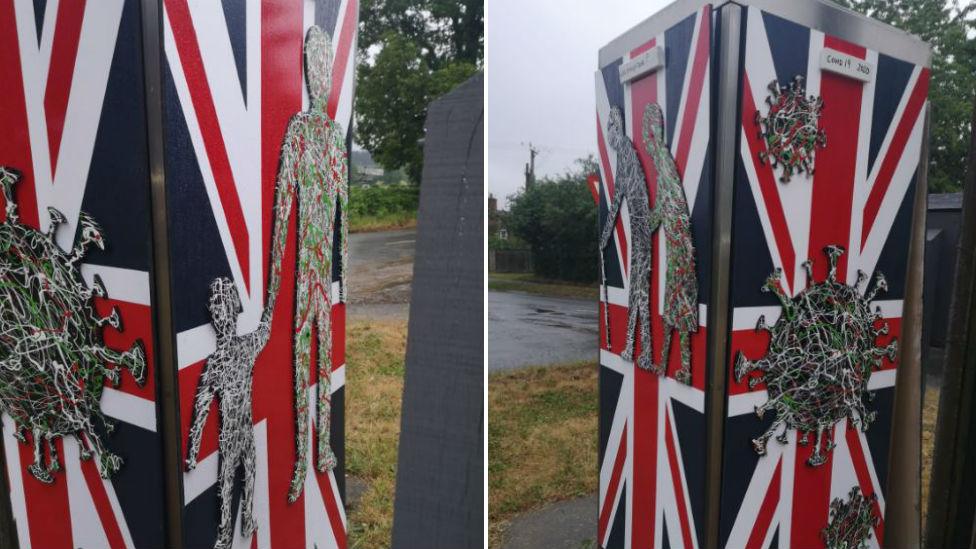 Artwork on phone box