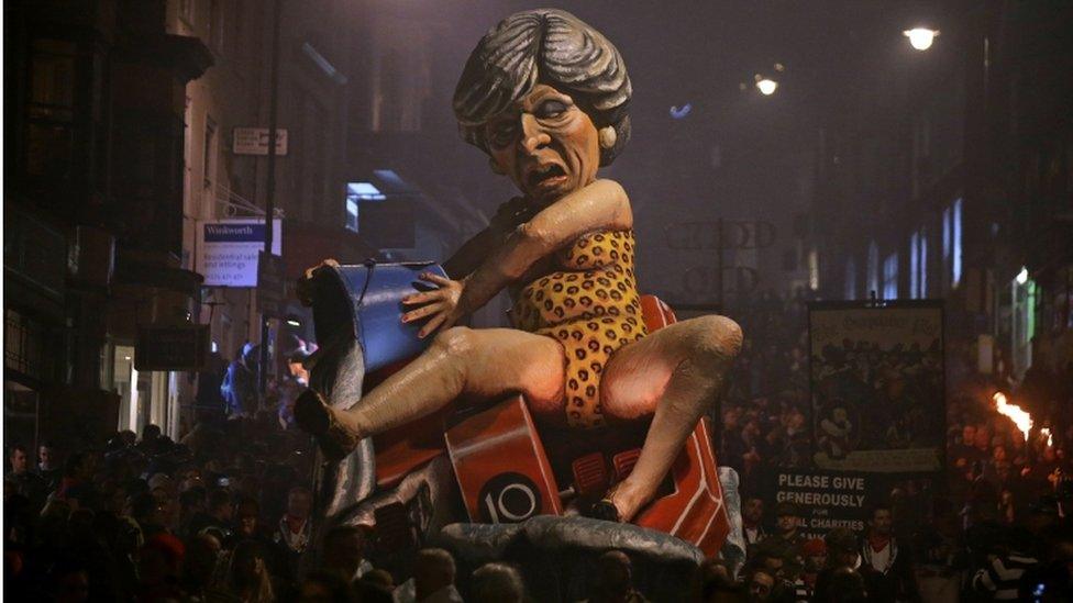 Effigy of Theresa May