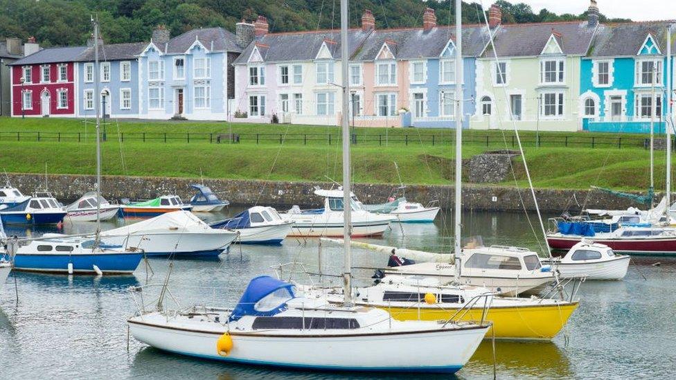 Boats in Aberaeron harbour