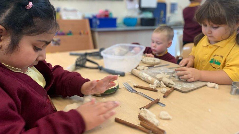 Children at Eaton Valley Primary School