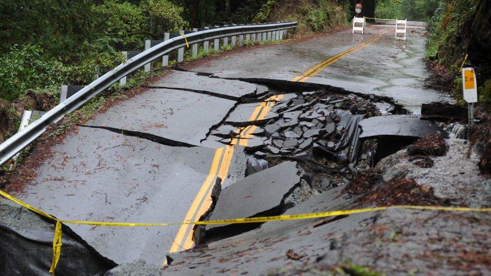 California flooding has damaged roads