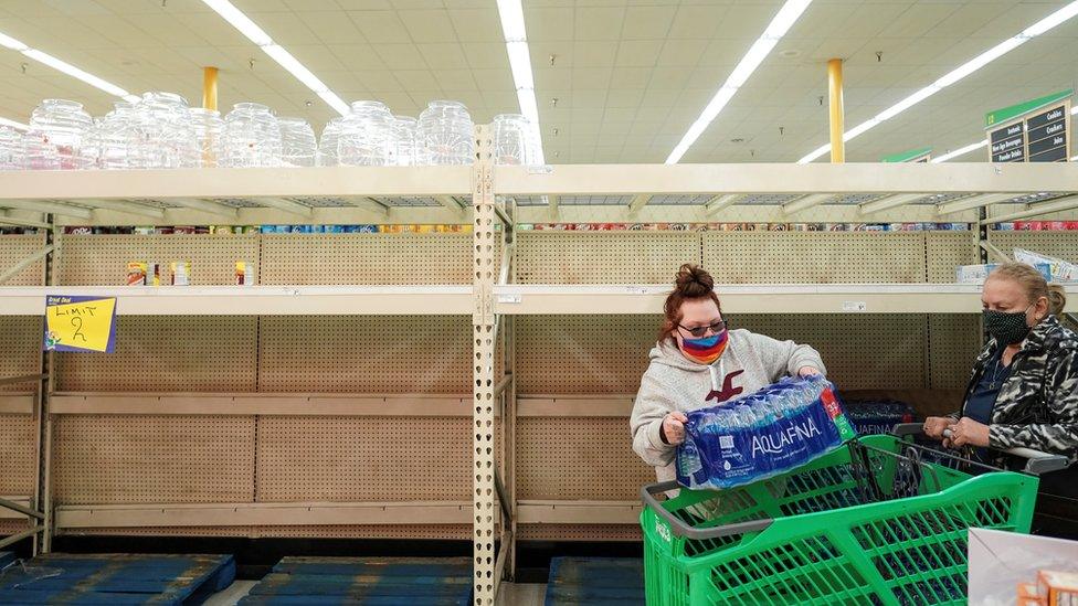 An empty supermarket in Texas