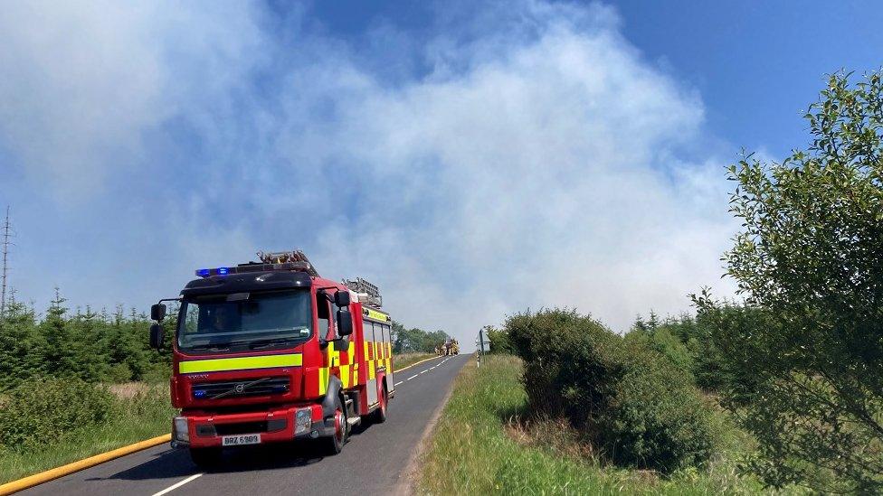 Fire appliance in Glens of Antrim