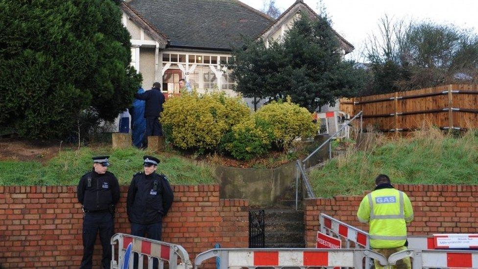 Police at Erith property