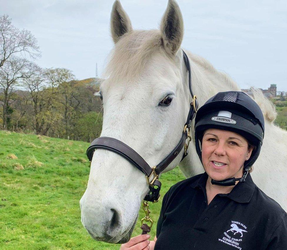 Caroline Buckle with horse