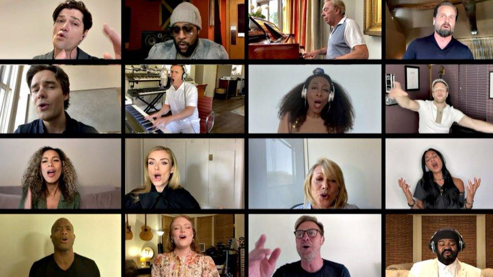 various singers performing online