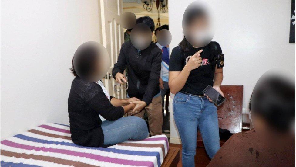 Police raid of sexual exploitation in the Philippines