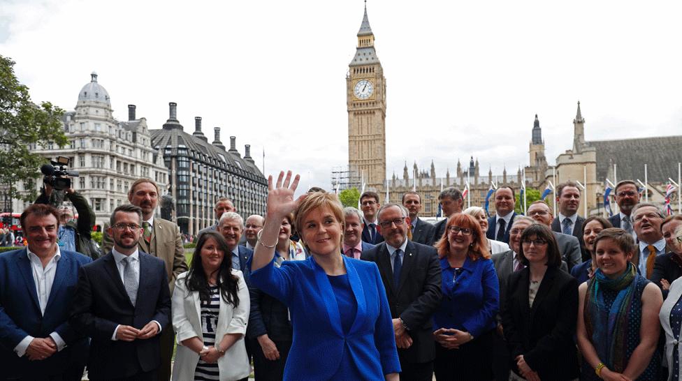 Nicola Sturgeon with SNP MPs