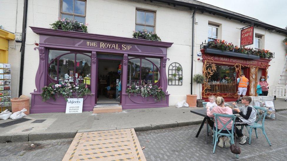 Shops transformed into a Disney film set