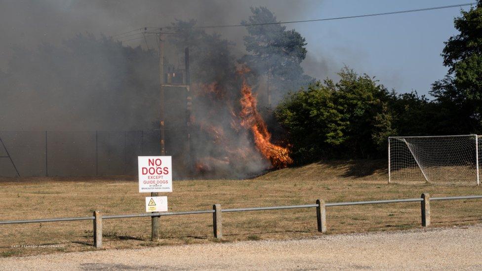 Fire at Brancaster Staithe