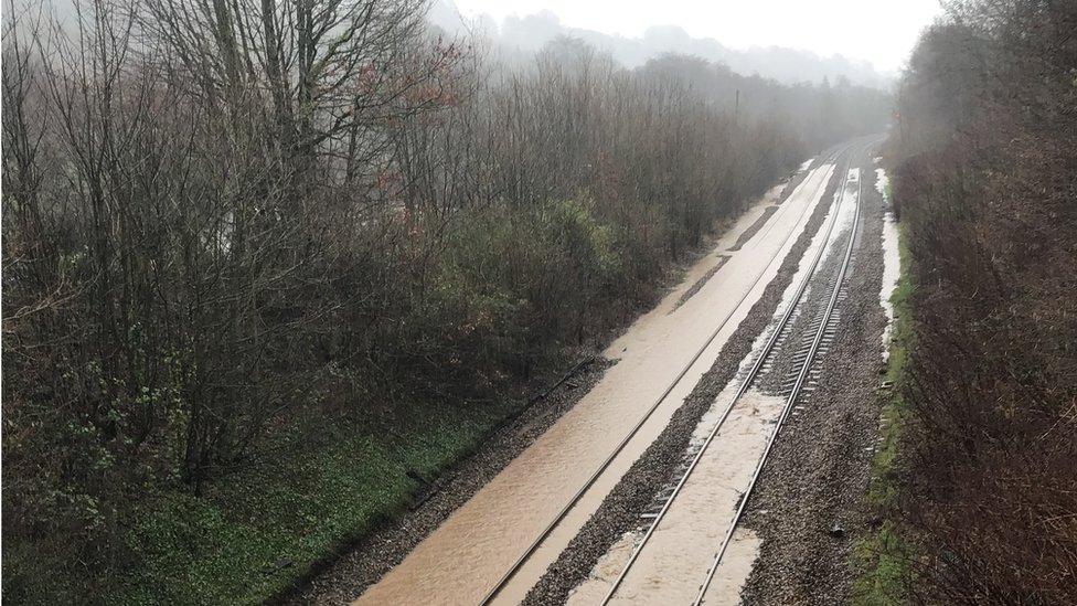 flooding at Llanharan