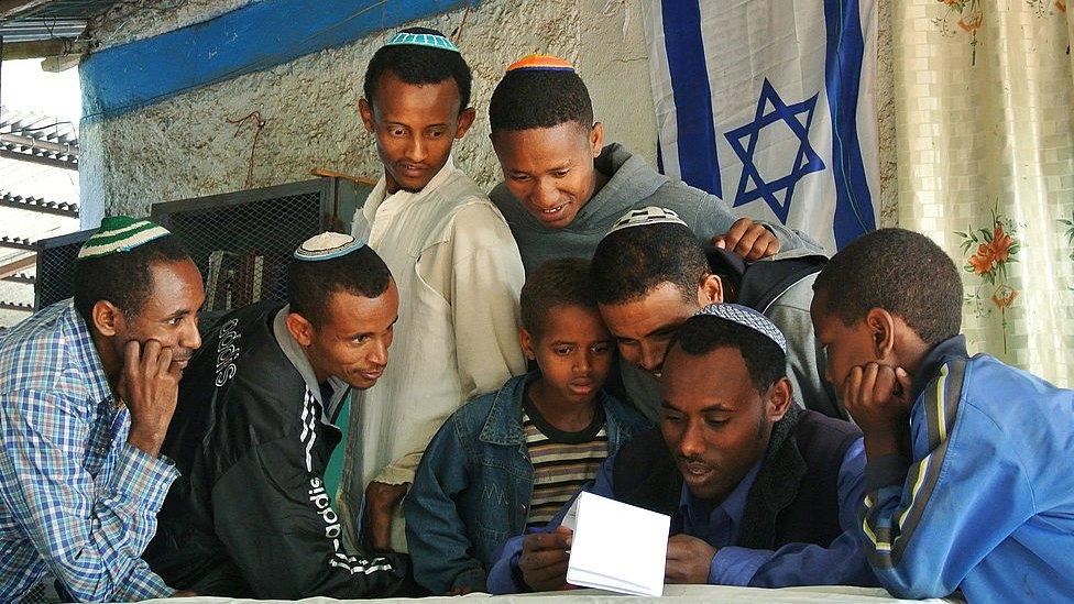 Falash Mura in a synagogue in Gondar in 2012