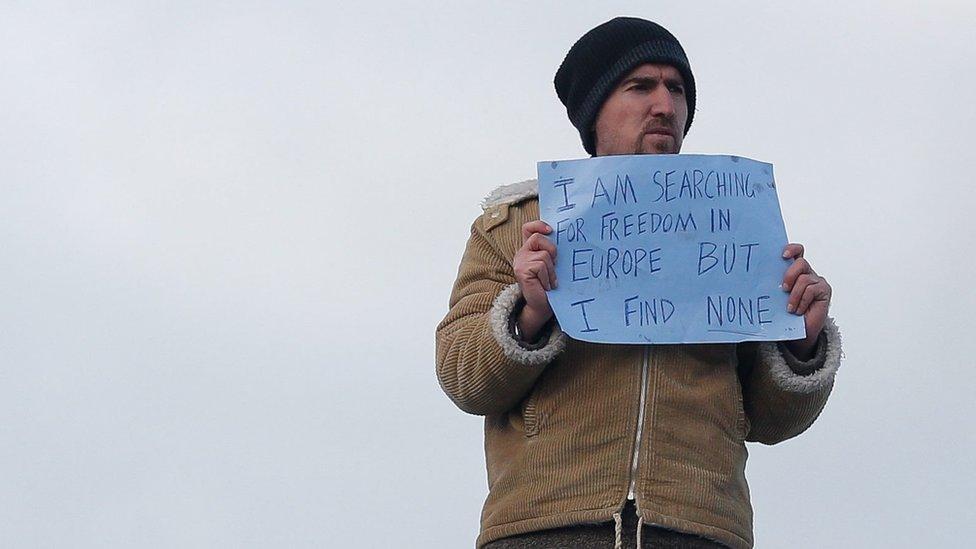 Migrant at the Calais camp (29/02/16)