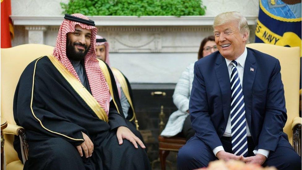 Mohammed bin Salman and Donald Trump, Sept 2018