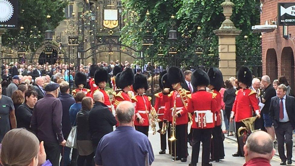 A service was held at Wrexham Parish Church