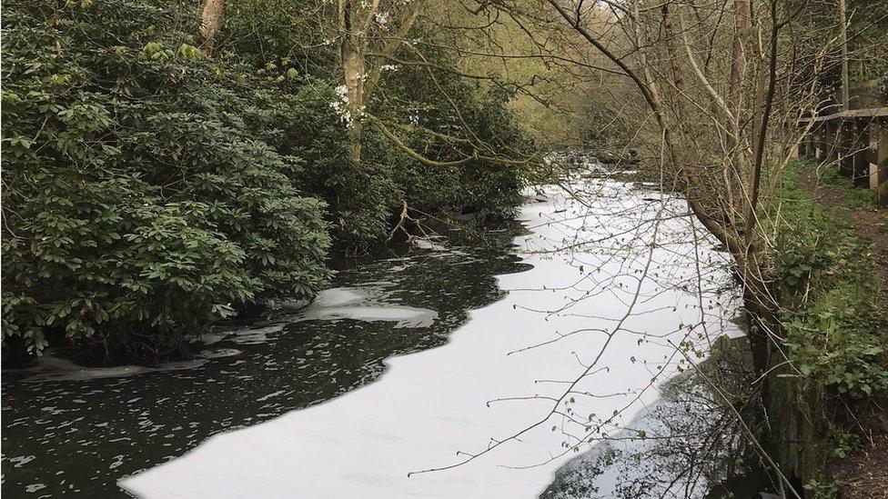 Foam in river