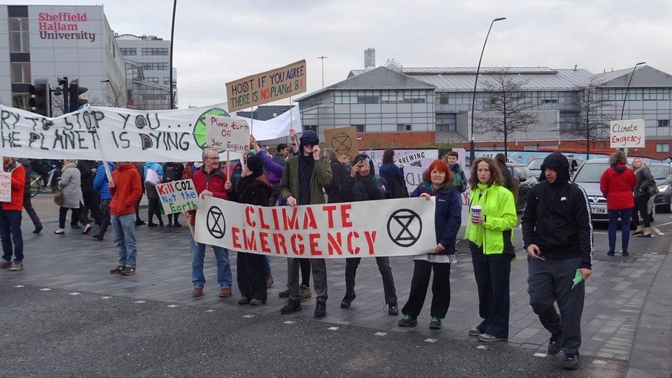 Extinction Rebellion protest, Sheffield, March