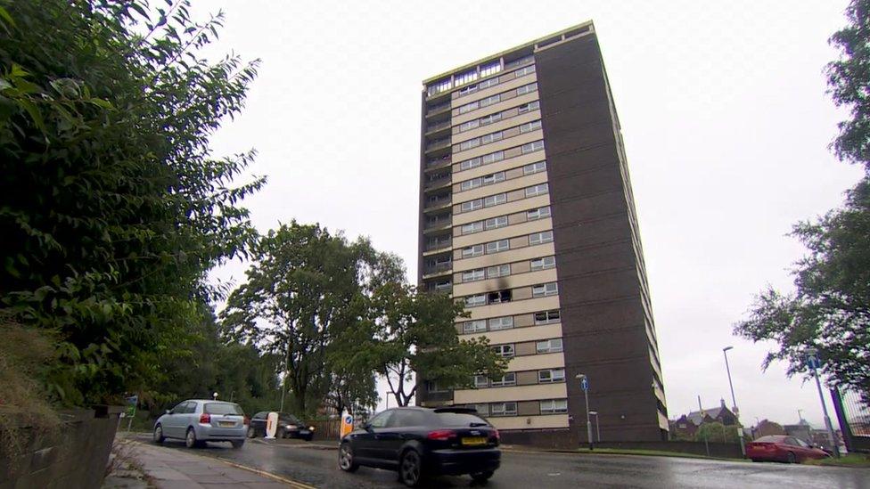 Mardyke tower block in Rochdale