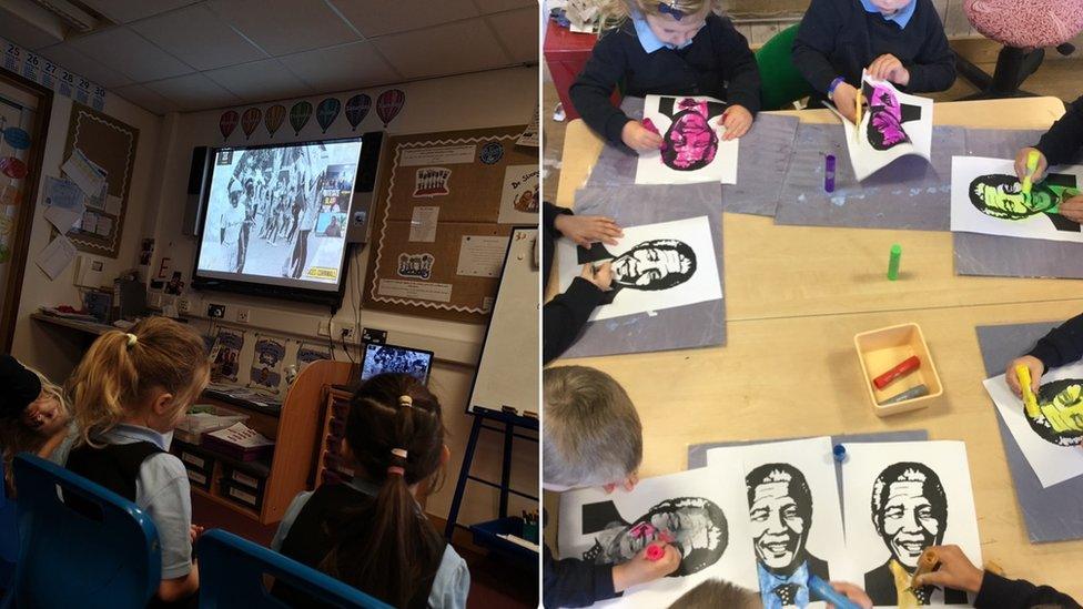 Pupils at St Issey Primary School