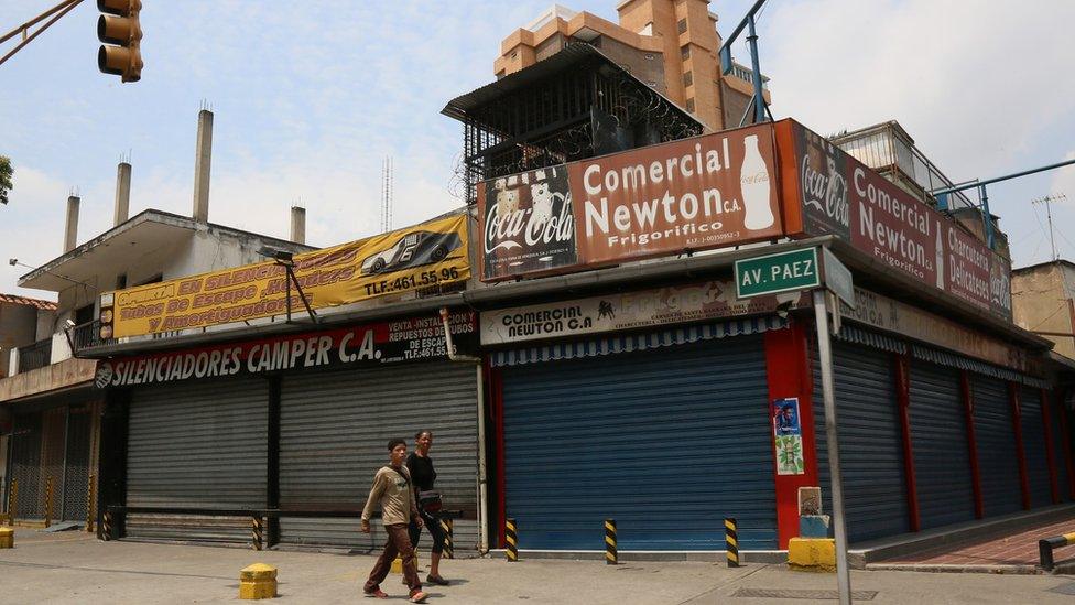 closed stores in Caracas