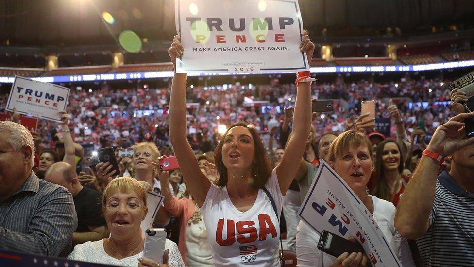 Donald Trump supporters in Fort Lauderdale, Florida