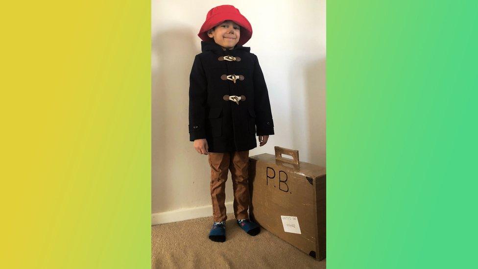 Ayaan as Paddington Bear