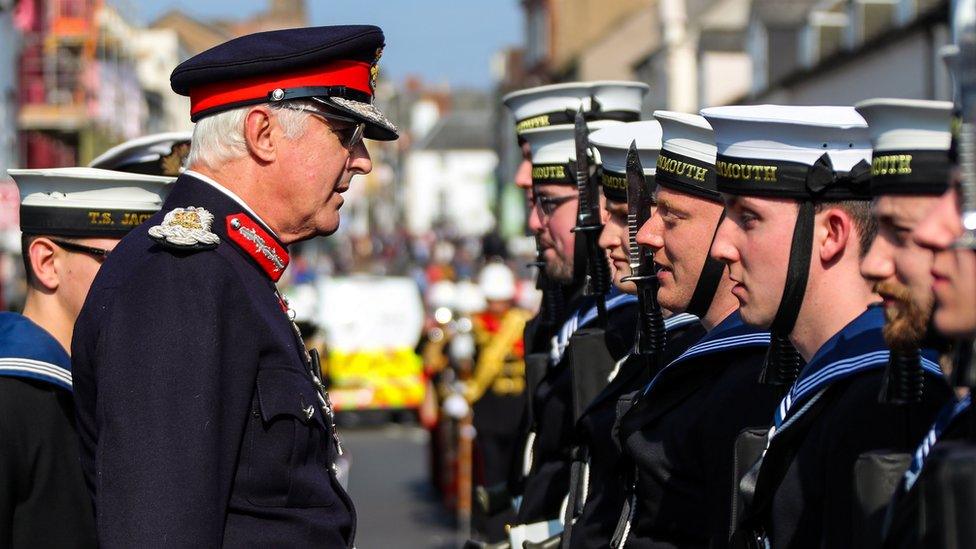 The Lord Lieutenant of Gwent, Brigadier Robert Aitken CBE