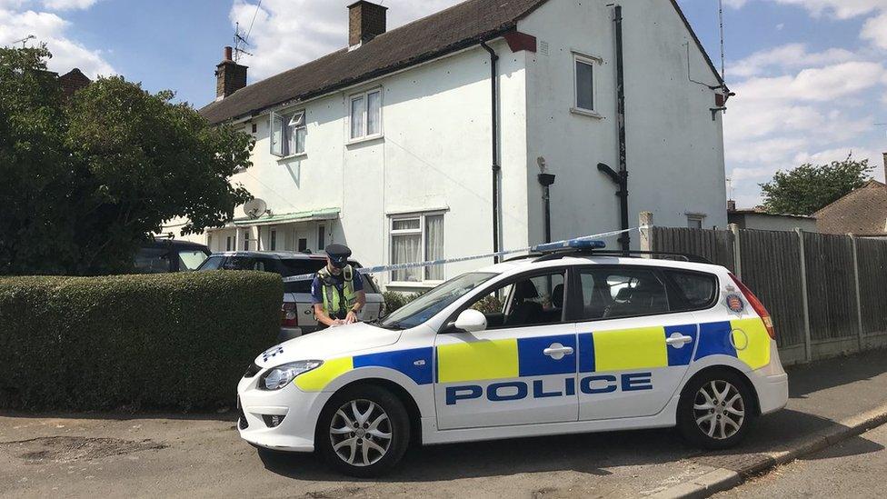 Police at Rochford Garden Way, Rochford