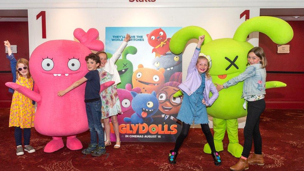 Kids meeting the UglyDolls