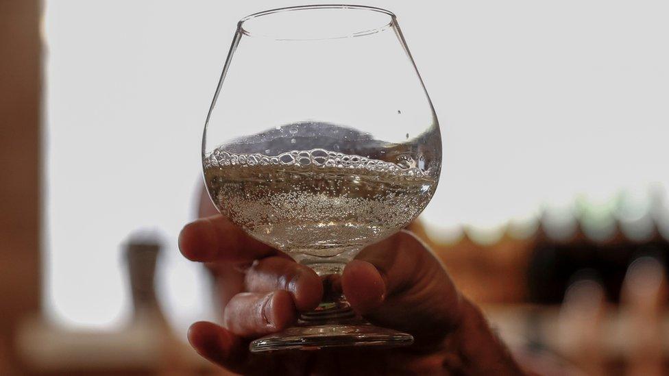 A glass of the special Israeli beer