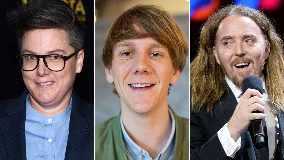 Comedians Hannah Gadsby, Josh Thomas and Tim Minchin