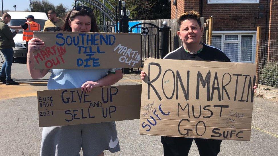 Protests at Southend United