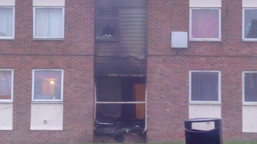 Damaged building in Devizes