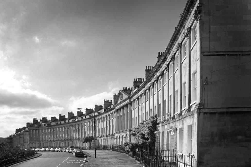 Georgian terrace in Bath, England