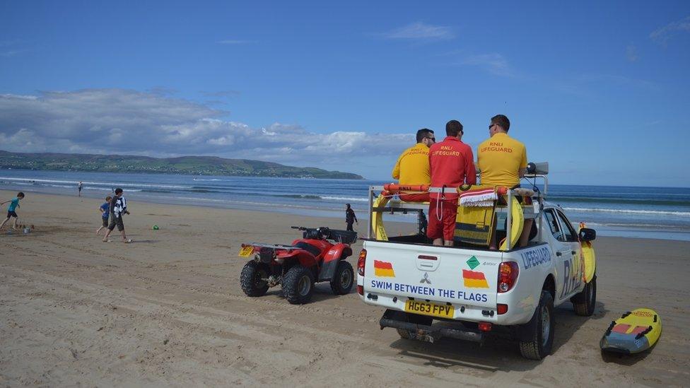 Lifeguards on Benone