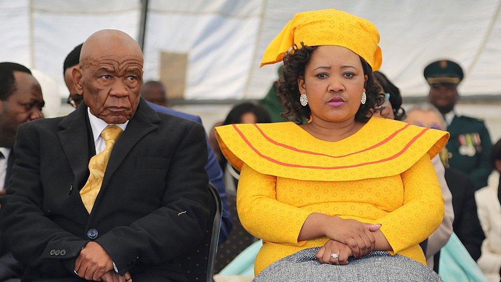 First lady Maesaiah Thabane and prime minister Thomas Thabane