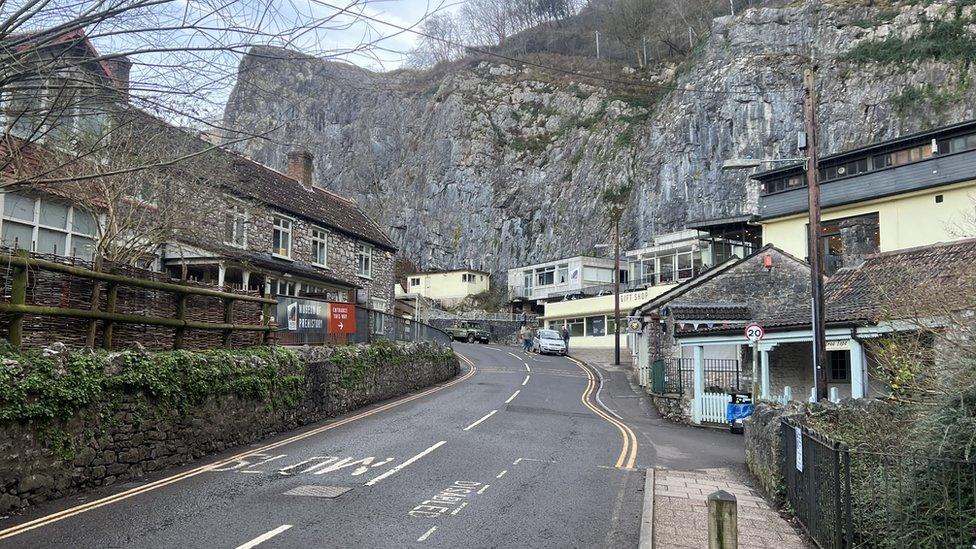 Road through Cheddar