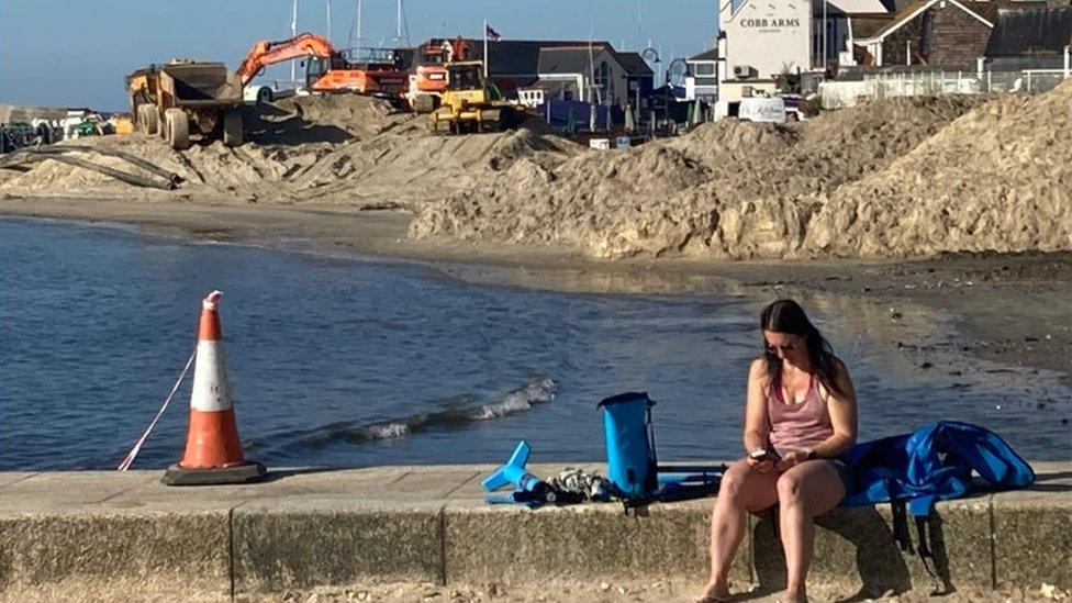 Lyme Regis dredging works