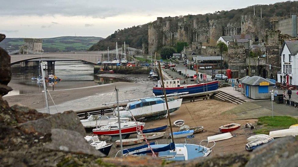 Conwy Castle and harbour