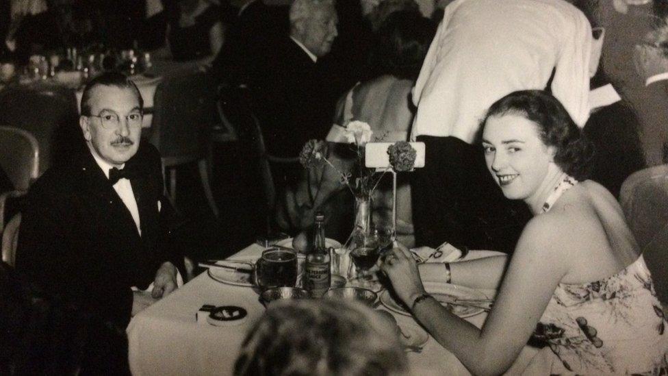 Dora Jones and her first husband David Archibald OBE aboard the Queen Mary