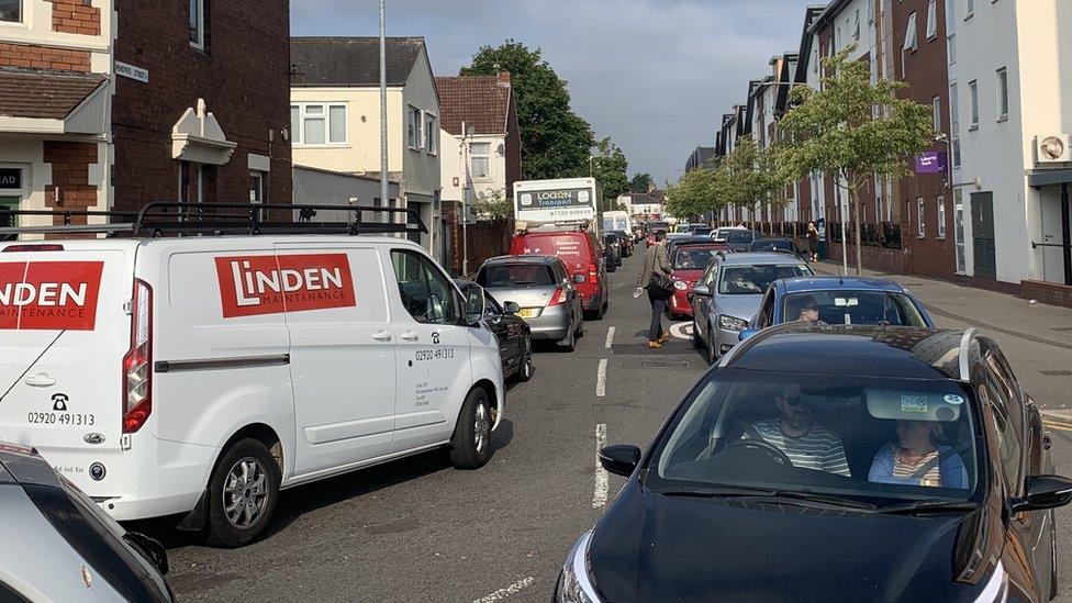 Traffic was busier near the city centre on Tuesday morning