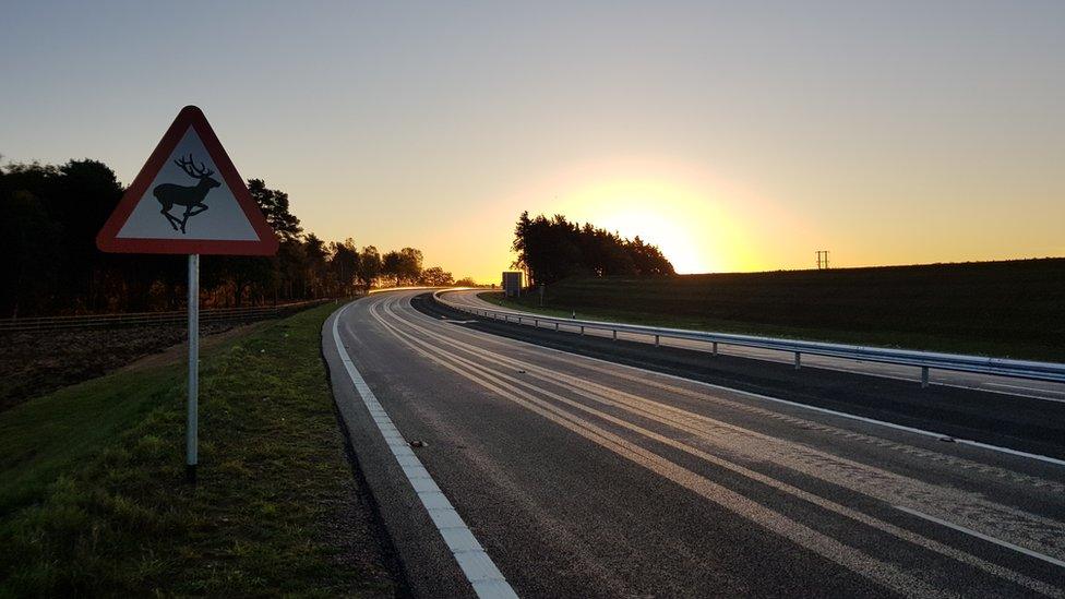 Sunrise over the western section of the NDR